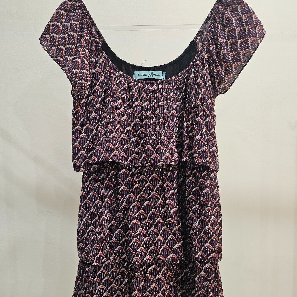 Guess by Marciano Print Tier/Ruffle Leisure Dress/ResortWear